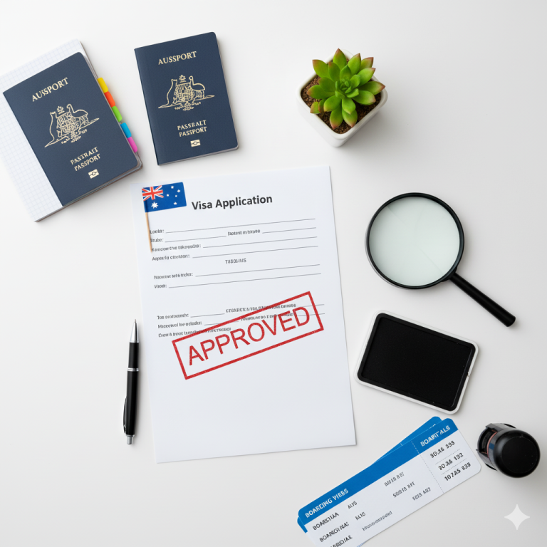 Featured image for immigration lawyer Sydney services showing approved Australian visa application and legal documents