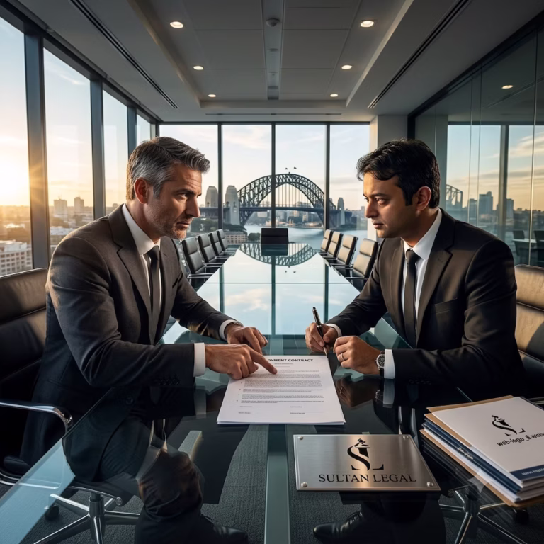 Expert employment lawyers for employers Sydney advising a local business owner